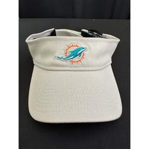 Miami Dolphins New Era NFL Visor Sand Tan Embroidered Logo One Size Fits Most